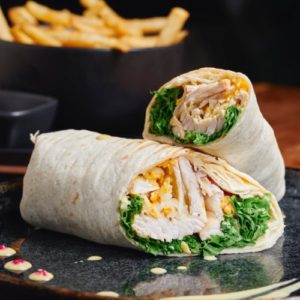 Wrap de Pavo/Incluye Papas fritas